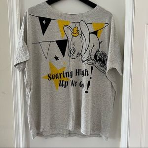 Disney Gray Dumbo Print T-Shirt